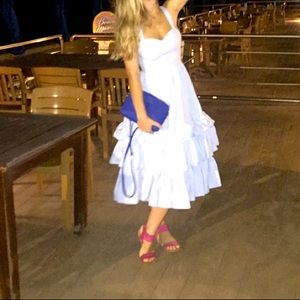 H&M Special Wonderland Dress Maxi Light Blue